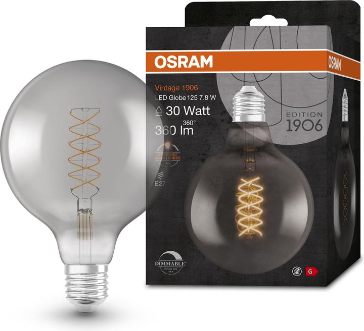 Immagine prodotto Osram Vintage 1906 LED DIM 30 7,8 W/1800 K E27 (E27, 7.80 W, 360 lm, 1 x, G)