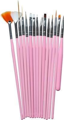 Produktbild Sunoneset Nail Art Pinsel Rosa 15 Stück