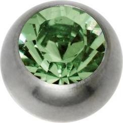 Produktbild Bijouteria 1.2mm Titan Piercingteil (Kristall, Titan)
