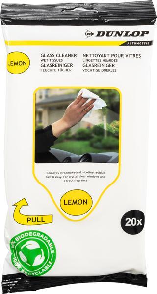 Productafbeelding Dunlop Glasreiniger vochtige doekjes 20st. (20 Pcs.)