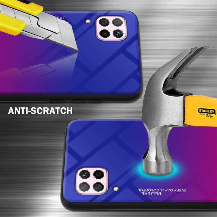 Produktbild Cadorabo TPU 2 Farben Glas Cover (Huawei Nova 7i, Huawei P40 Lite)