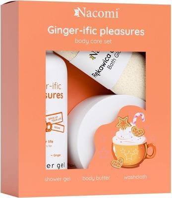 Nacomi Body Care Ginger Set - Duschgel 300ml, Körperbutter 100ml, Badehandschuh (300 ml)