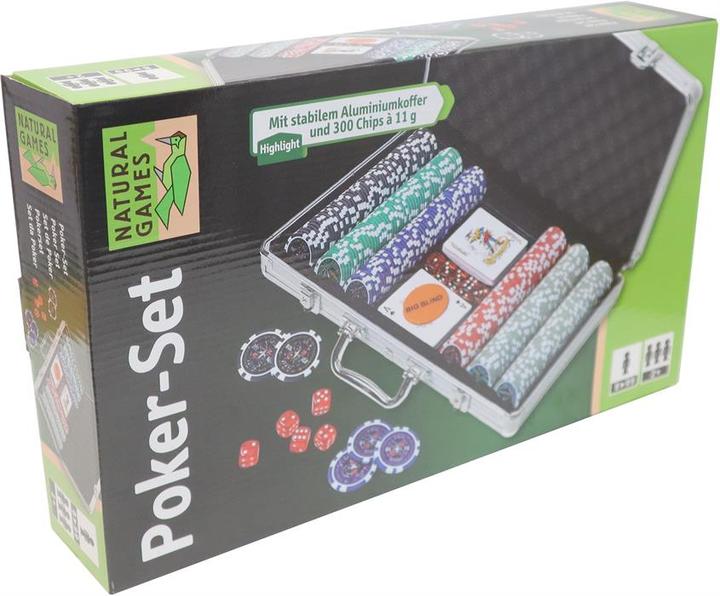 Natural games Set de poker dans une mallette en aluminium (Allemand)