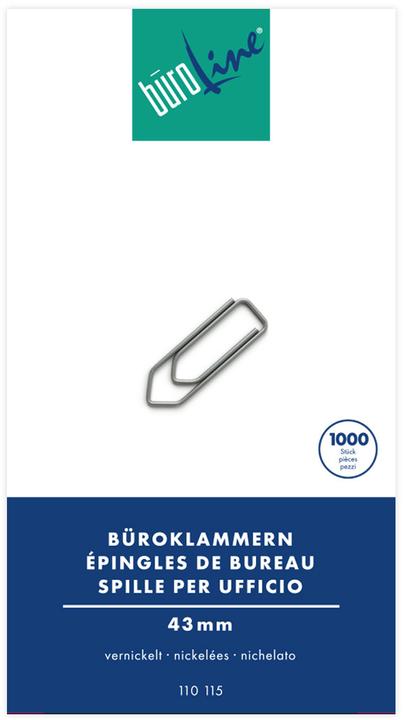 Produktbild BüroLine Büroklammern Gr.2, 43mm (1000 x)