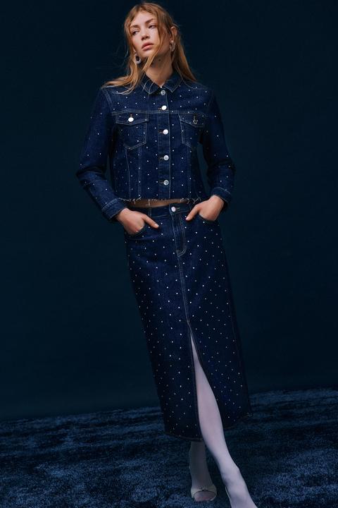 Produktbild Vila High Waist Midirock (34)