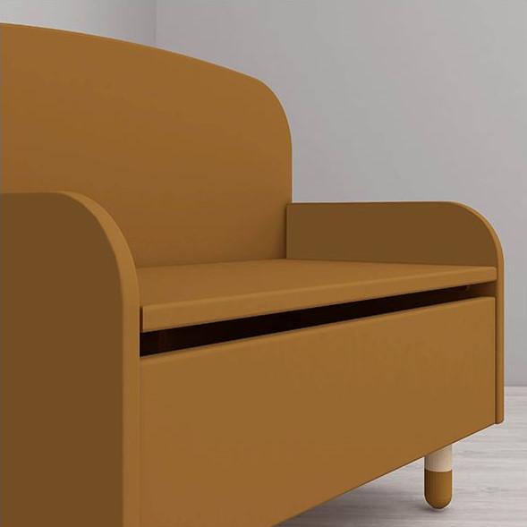 Actual product image Flexa Bench with storage space dots mustard (Child seating group)
