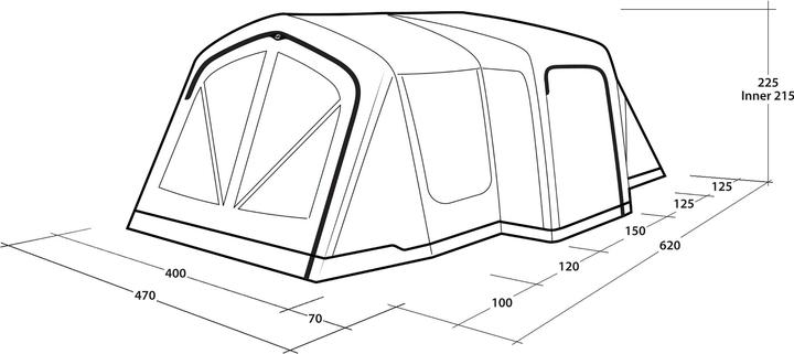 Produktbild Outwell Montana 6 Air (Tunnelzelt, 28.50 kg, 6 Personen)