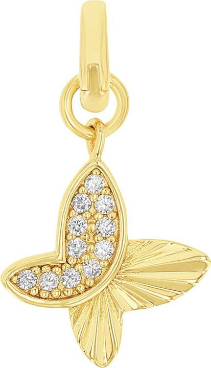 Produktbild Amor Charms für Damen, 925 Sterling Silber, Zirkonia synth. | Schmetterling (Silber 925)