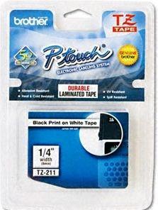 Produktbild Brother TZe-211 (0.60 cm, Schwarz, Weiss)