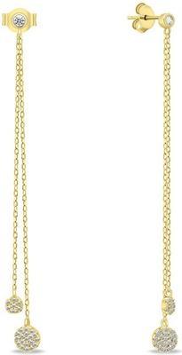 Produktbild Brilio Silver - Original gold-plated earrings with zircons EA629Y