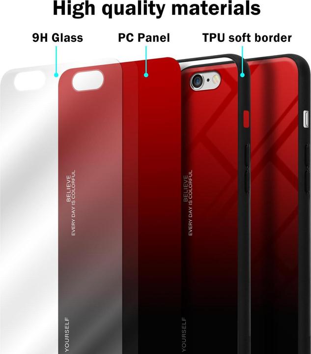 Actual product image Cadorabo TPU 2 colors glass cover (Apple iPhone 6)
