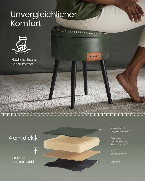 Productafbeelding Vasagle Liam ronde kruk