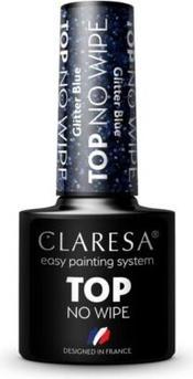 Claresa Top No Wipe Glitter Blau für UV-Nagellack 5ml (5 ml)
