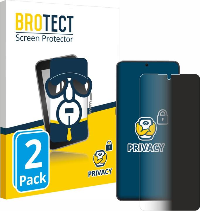 Productafbeelding BROTECT Anti-spionnetje privacyfolie Beschermfolie tegen blauw licht (2 Stuk, Honor X10 Max 5G)