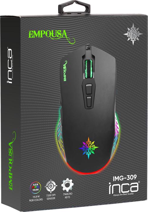 Produktbild Inca Empousa RGB Macro Keys Professional Gaming Mouse (Kabelgebunden)