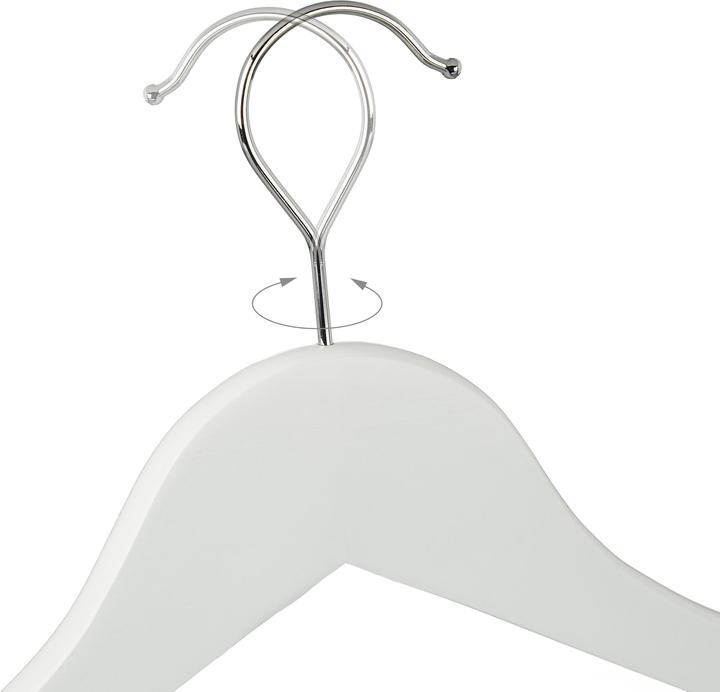 Actual product image Relaxdays Coat Hangers with Trouser Rail Set of 20 (20 x)