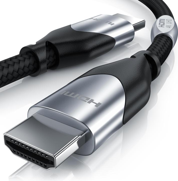 Primewire Câble HDMI 2.0b - 4k 60Hz Ultra HD - Ethernet Highspeed - 3 x blindé - Full HD - 3D - ARC (3 m, HDMI)