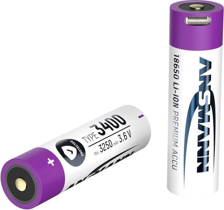 Actual product image Ansmann Li-Ion battery 18650 (1 pcs., 18650, 3400 mAh)