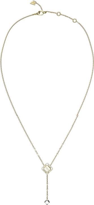 Actual product image Guess 16-18'SQUARED CRYSTAL&LINKS NK necklace (Stainless steel)