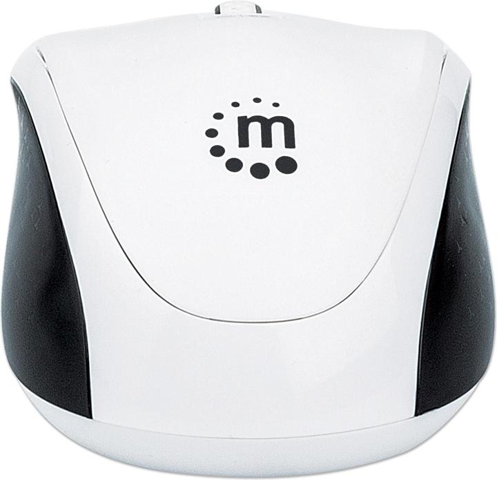 Actual product image Manhattan Bluetooth® 4.0 and USB wireless receiver, 800/1200/1600 dpi, three buttons plus mouse wheel, & (Wireless)