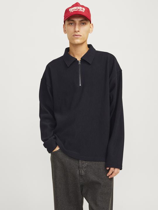 Produktbild Jack & Jones Jorrick Plisse Sweat Zip Split Polo Ln (M)