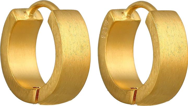 Image du produit Kuzzoi Boucles d'oreilles hommes créole cercle mat argent sterling 925 (Argent 925)