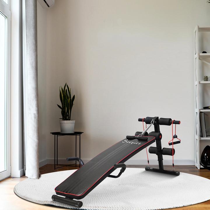 Actual product image Homcom Sit up bench abdominal trainer, adjustable, 137.5x55.5x50-68cm 120 kg load capacity