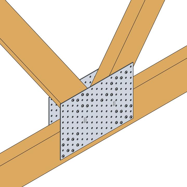 Produktbild Simpson Sst Simpson NP Lochplatte Lochblech (Holzverbinder) 100x400x2mm Stahl feuerverzinkt (1 Stk.)