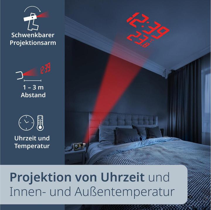 Produktbild ADE Digitale Wetterstation m. Projektion schwarz