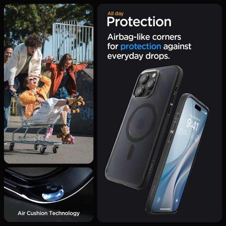 Immagine prodotto Spigen Ultra Hybrid MAG iPhone 16 Pro MagSafe frost nero ACS08134 (Apple iPhone 16 Pro)