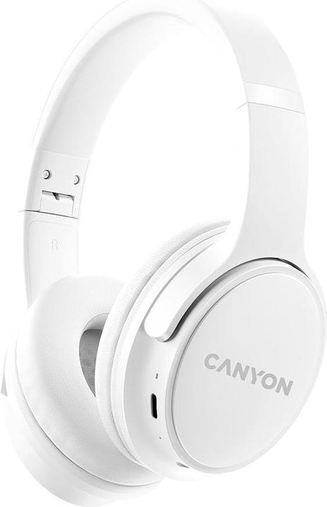 Immagine prodotto Canyon Auricolare Bluetooth OnRiff 4 On-Ear/BT5.3 bianco al dettaglio (50 h, Senza fili)