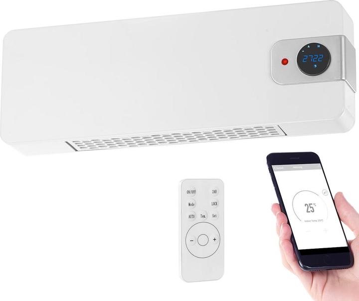 Actual product image Sichler WLAN ceramic wall-mounted fan heater with LED display (2000 W)