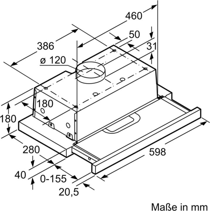 Produktbild Bosch Hausgeräte Serie 4 DFT63AC50 (Flachschirmhaube)