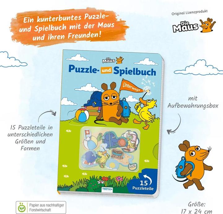 Productafbeelding Die Maus Puzzle- und Spielbuch (Duits, Uitgeverij Trötsch, 2023)