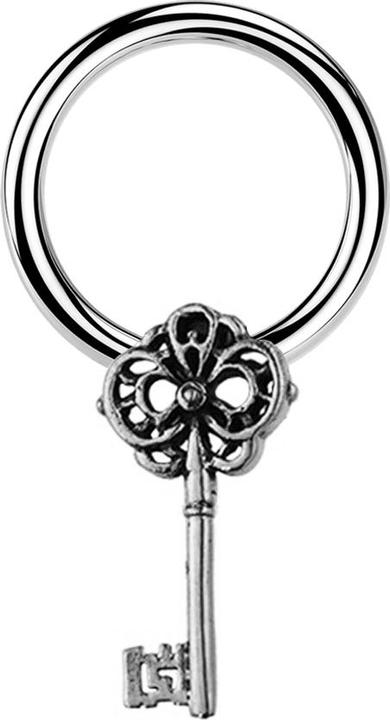 Produktbild Star Piercing Closure Ring silber Schlüssel silber (Chirurgenstahl 316L, Messing)