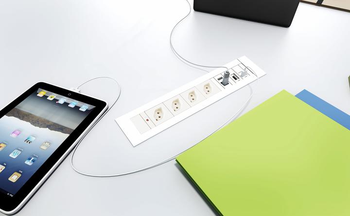 Immagine prodotto IB Connect Presa INTRO2.0 nera 2x tipo 13 1x USB-C 60W 1x RJ45 1x HDMI (2 x, USB-C, HDMI, RJ45, Tipo 13, 0.30 m)
