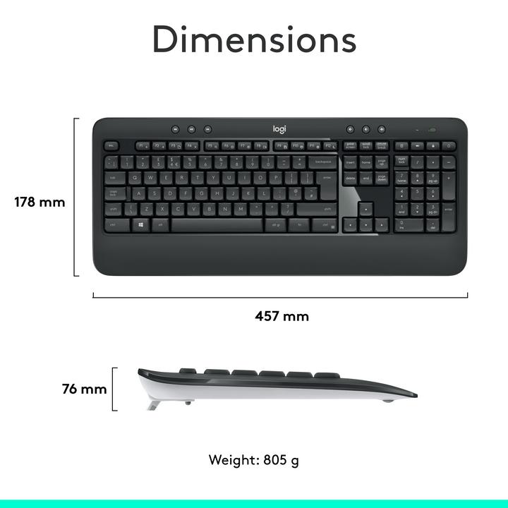 Immagine prodotto Logitech MK540 Advanced (CH, Senza fili)