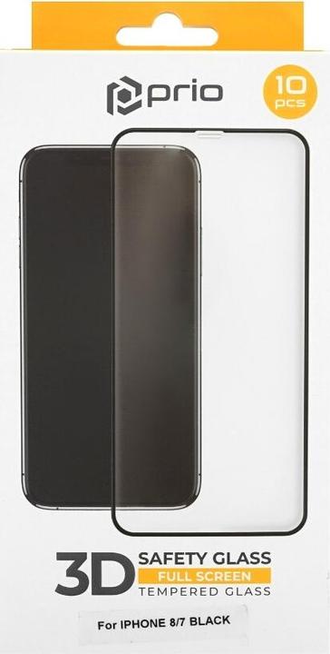 Immagine prodotto prio 10x 3D screen protector in vetro per iPhone 8/7 nero (10 Pezzo/i, Apple iPhone 8, Apple iPhone 7)
