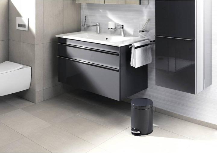 Actual product image Durable Pedal bin metal round, soft close (5 l)