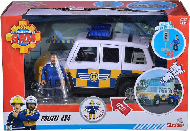 Actual product image Simba FS Sam police car 4x4 with figure