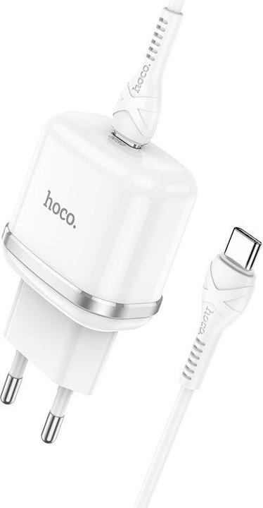 Produktbild Hoco Victorious N24, 20W, 3A, 1 x USB-C, with USB-C Cable, weiss
