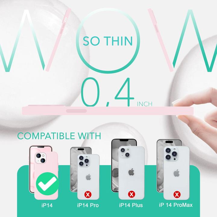 Produktbild Nalia Liquid Silikon Hülle mit MagSafe Funktion & 2x Display Schutzglas (Apple iPhone 14)