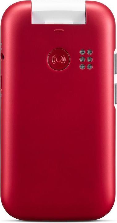 Actual product image Doro 6821 - 4G feature phone - microSD slot - 320 x 240 pixels - rear camera 2 MP - rød og hv (2.80", 2 Mpx, 4G)