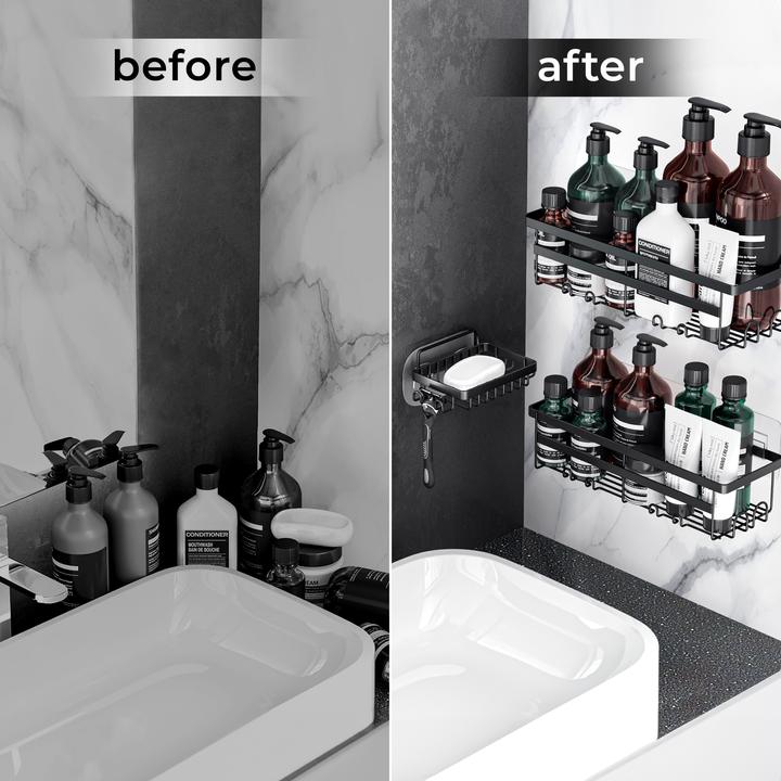 Actual product image Wilford & Sons Bathroom shower shelf