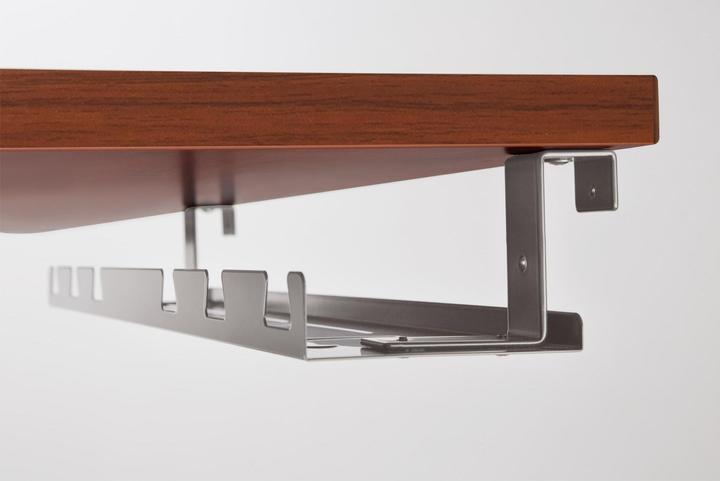 Image du produit InLine Guide-câbles/rangement pour montage sous table (Conduit, 13.10 cm)