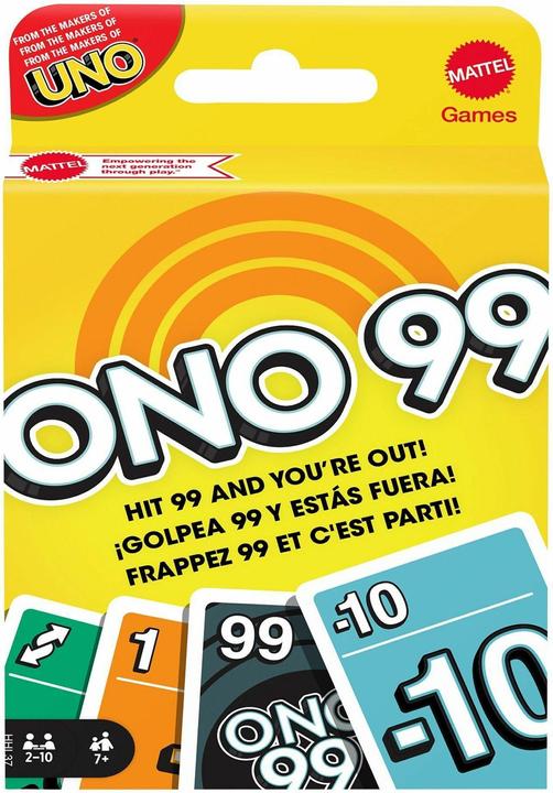 Actual product image Mattel Games O'NO 99 card game (German, French, Italian, English)