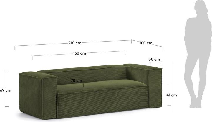 Actual product image Kave Home Blok (2 person sofa)