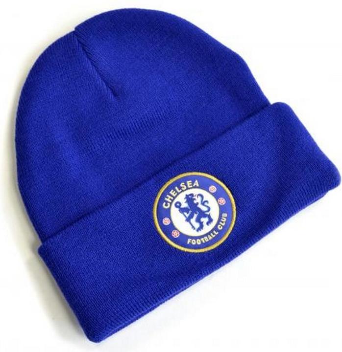 Chelsea FC Wappen StrickUmschlagmütze (One Size)