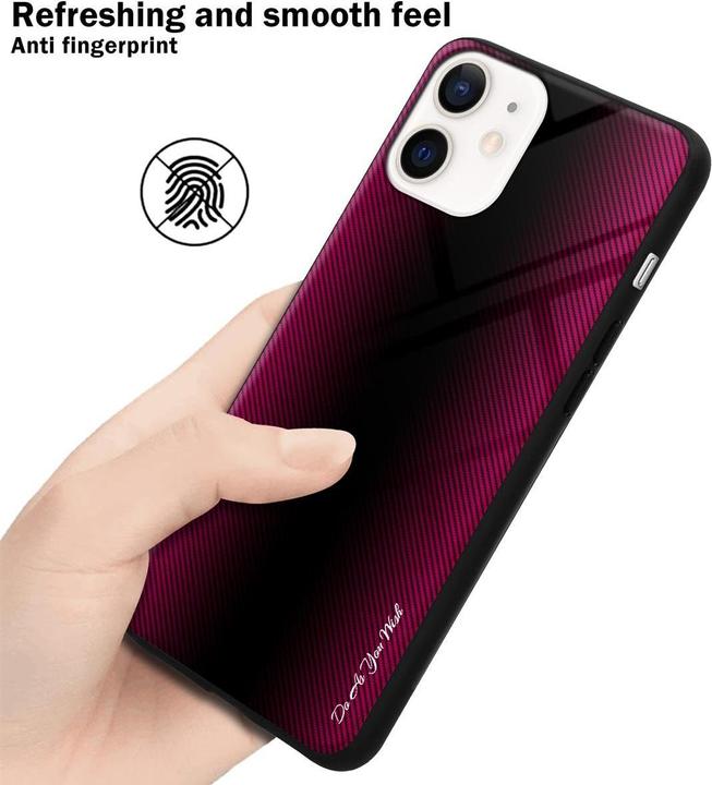 Actual product image Cadorabo TPU Striped Glass Cover (Apple iPhone 12 mini)