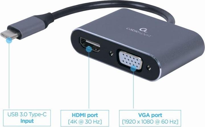Image du produit Gembird USB-C zu (HDMI, VGA, 1.50 cm)
